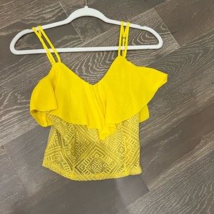 Bebe yellow crop top